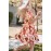 Crewneck Short Sleeve Floral Girl's Midi Dress