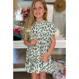 Little Girl Leopard Ruffle Dress