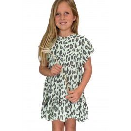 Little Girl Leopard Ruffle Dress