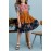 Multicolor Little Girl Colorblock Floral Print Ruffles Pleated Midi Dress