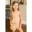 Apricot Ruffled Sleeveless Little Girl Romper
