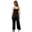 Black Spaghetti Strap Wide Leg Girl's Jumpsuit with Pocket