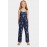 Blue Sleeveless Spaghetti Straps Floral Print Girl's Jumpsuit