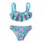 Girls’ Ruffle Flower Print Two Piece Swimsuit Set