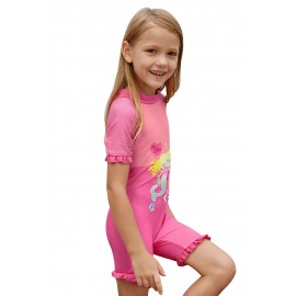Pink Little Mermaid Princess Cute Girls Swimsuit