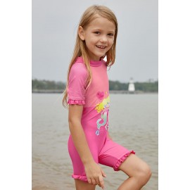 Pink Little Mermaid Princess Cute Girls Swimsuit
