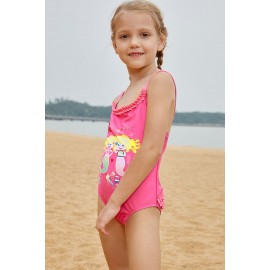 Pink Little Mermaid Princess Teddy Swimsuit