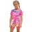 Pink Flamingo Love One Piece Swimsuit for Little Girl