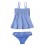 Blue Printed Kid Girls Tankini Swimwear