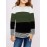 Green Colorblock Pullover Little Girl Long Sleeve Top
