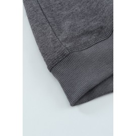 Gray Raglan Sleeve Pullover Kids Sweatshirt