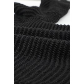 Black Turtleneck Knitted Girls Sweater