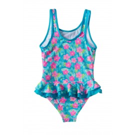 Lovely Ruffle Floral Girls’ One Piece Swimsuit